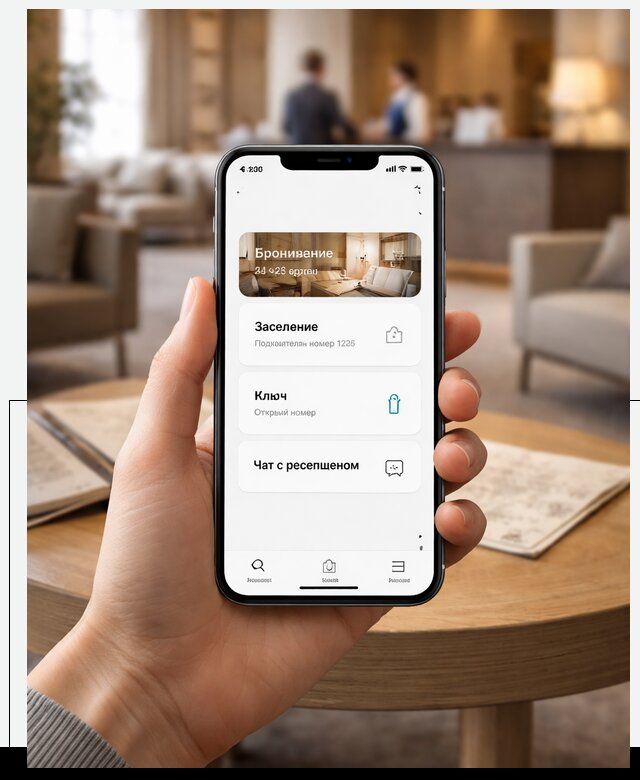 Мобильное приложение для гостей отеля в Верхней Пышме, управление сервисом
